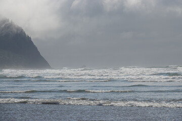 Stormy Portland coast