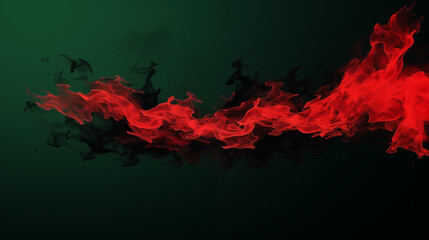 Green Fluid Dripped Paint on Red Background, Abstract Image, Texture, Pattern Background, Wallpaper, Background, Cell Phone Cover and Screen, Smartphone, Computer, Laptop, 9:16 and 16:9 Format - PNG
