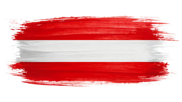 Austria flag in abstract brush stroke style