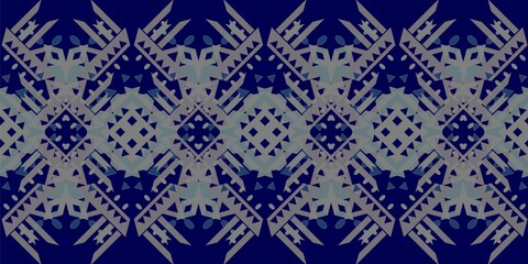 Ethnic seamless patterns with simple shapes. Tribal and ethnic fabrics. African, American, Mexican, Indian styles. Simple geometric pattern elements are best used in web design, textile printing.