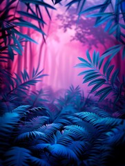Fantasy forest with bioluminescent plants and mythical creatures, imagination, enchanted wilderness