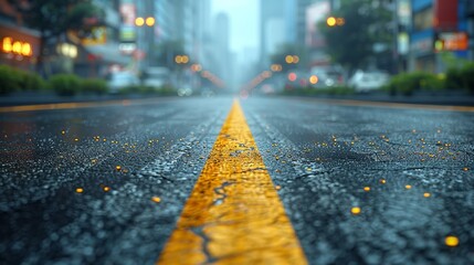 Asphalt road texture with visible wear, tire marks, and slight cracks, providing a realistic urban background for vehicle or street scene illustrations. , Minimalism,