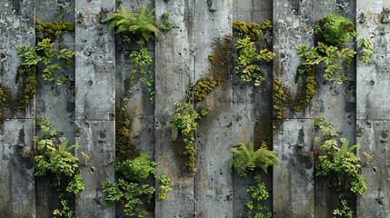 Weathered concrete wall texture with moss and water stains, perfect for creating a gritty, urban atmosphere in illustrations of alleyways or abandoned buildings. , Minimalism,