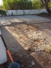 Construction of Concrete Garden Driveway