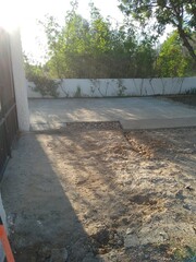Construction of Concrete Garden Driveway