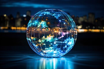 Global Radiance: Illuminated Sphere Representing Earth