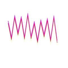 An abstract retro zig zag stripe pattern design element.