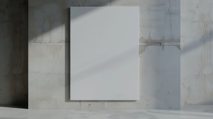 Rectangular white poster tacked to a wall, the poster is new and clean.