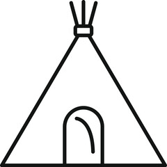 Native american teepee standing strong and tall