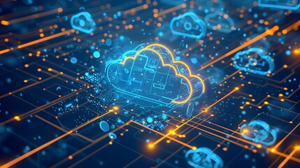 Fototapeta premium cloud technology background