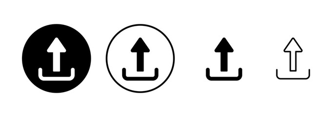 Upload icon vector isolated on white background. Upload sign icon. Upload button. Load symbol.