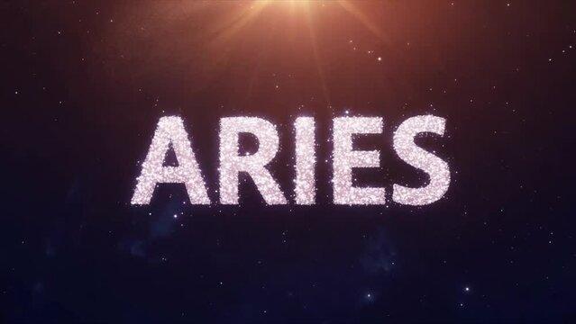 Aries 3D title with bold letters Generative AI