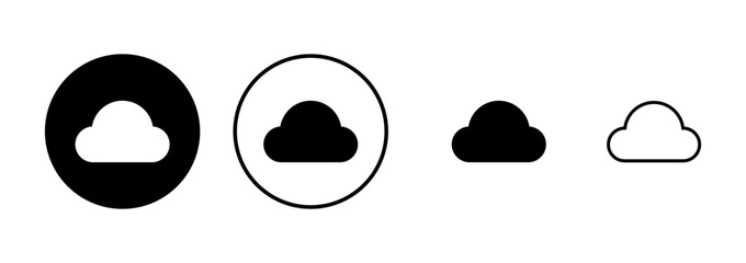 Cloud icon vector isolated on white background. cloud computing icon