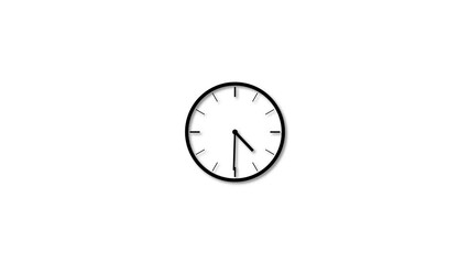 Clock icon flat style 24 hours timer clock animation with moving arrows.