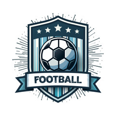 Retro hand drawn football logo vector