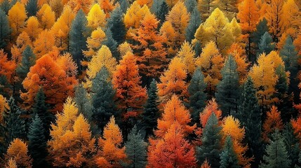 Autumnal Forest Landscape with Vibrant Colors