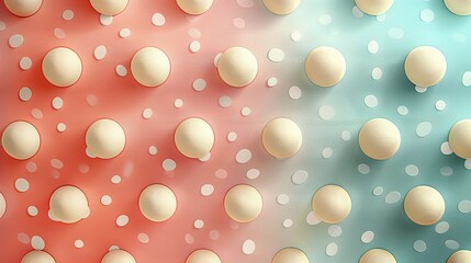 Soft and delicate polka dot background with pastel-colored dots, perfect for feminine designs, wedding stationery, and baby shower invitations. , Minimalism,