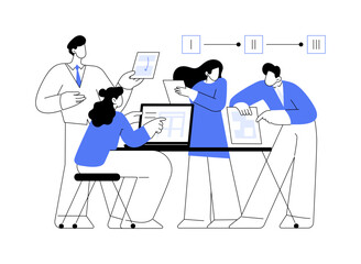 Developing a business plan abstract concept vector illustration.