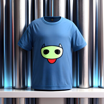 Dise&ntilde;o de camiseta estampado con un s&iacute;mbolo sacando la lengua