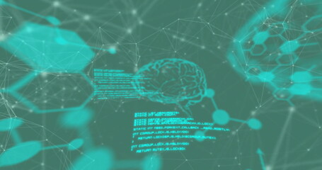 Image of human brains and scientific data processing