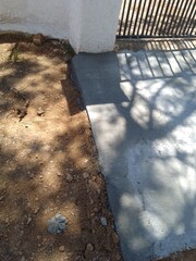 Newly Constructed Concrete Driveway Path