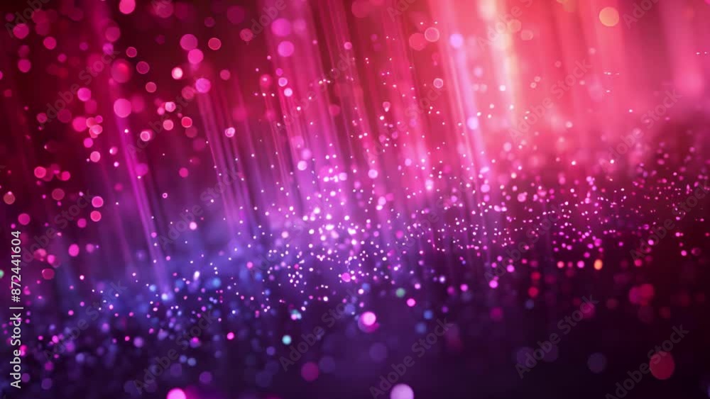 Aufkleber a digitally rendered abstract image featuring bright purple and pink light streaks with bokeh lights