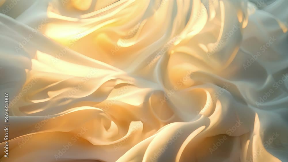 Poster sunlight filters through the translucent fabric creating a soft glowing effect.