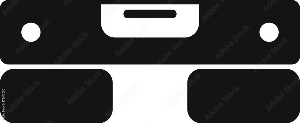Poster this simple icon represents a construction level, a tool used to determine if a surface is perfectly