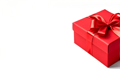 Fototapeta premium Christmas, Valentine festive copy space text background with gift box