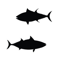 Tuna Fish Silhouette Vector Illustration