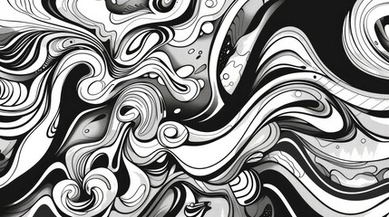 Fototapeta premium Playful Artistry The Magic of Doodle Lines