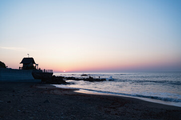 茨城　会瀬海岸の日の出（日立市）