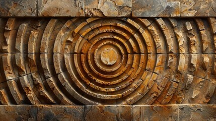 Labyrinth-inspired texture with concentric circles and intricate details, offering a sophisticated and engaging background. , Minimalism,