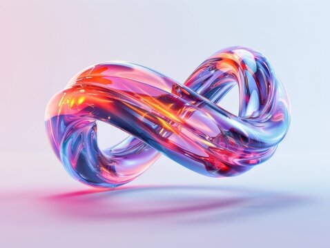 Fluid Motion and Bold Color Gradients in Mesmerizing Holographic Shapes