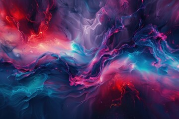 Mesmerizing Chromatic Currents Fluid Digital Artwork with Dynamic Color Gradients