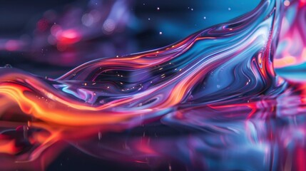 Enchanting Fluid Swirls and Dynamic Holographic Patterns