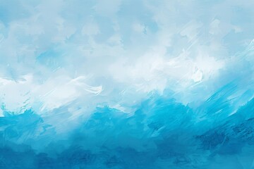 Abstract Watercolor Blue Marine Ocean - Summer Concept, Fresh and Relaxing, Positive Vibes Background
