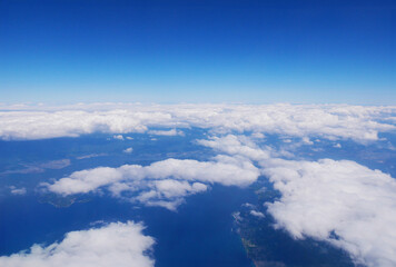 飛行機から見る空の風景