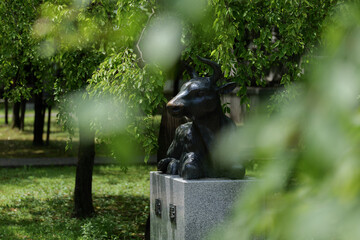 天神社の撫で牛