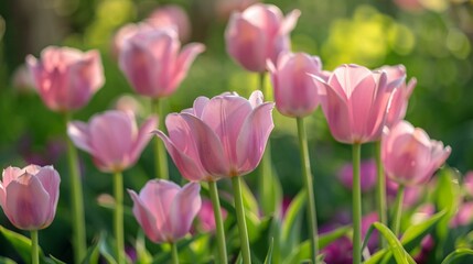 Fototapeta premium Pink Tulips in Bloom