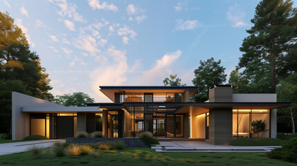 modern home front elevation exterior architecture design concept