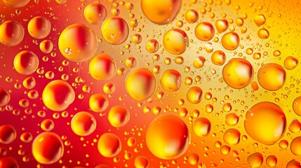 Vibrant Oil and Water Droplets A Captivating Closeup of Nature's Beauty