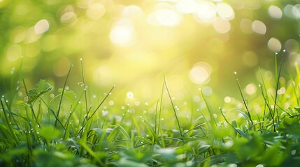 Obraz premium Morning Dew on Grass