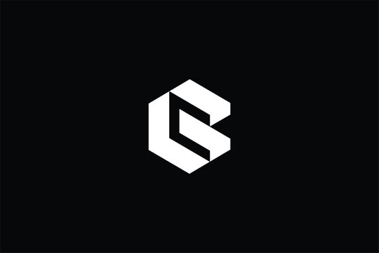 letter GC hexagon iconic abstract geometric logo, letter GC construction company House cleaning, home security, real estate auction, Realty and real estate agency Vector