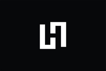 letter H negative space modern abstract minimal logo, letter SH HS CC Universal elegant vector emblem Premium business logotype, cc h s z  minimal monochrome monogram symbol