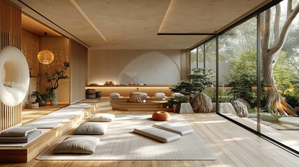 Promote well-being with podiums for wellness retreats, featuring yoga mats, relaxation corners, and wellness displays to facilitate relaxation and mindfulness. , Minimalism,