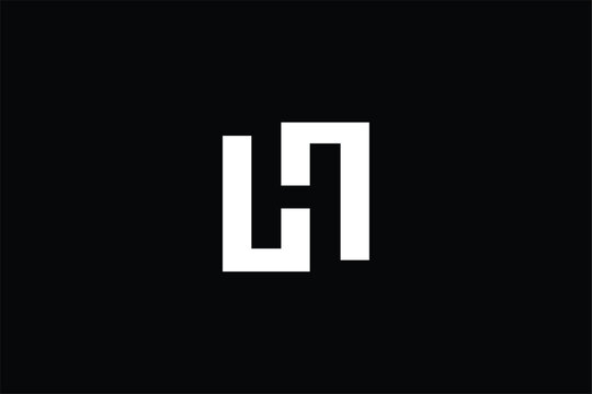 letter H negative space modern abstract minimal logo, letter SH HS CC Universal elegant vector emblem Premium business logotype, cc h s z  minimal monochrome monogram symbol