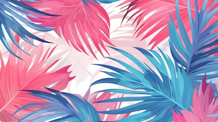 purple and blue tropical leaf background