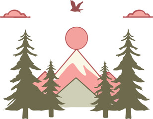 Minimalist Mountain Landscape © Boy