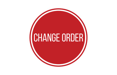 Red Change order Rubber Stamp Seal Vector